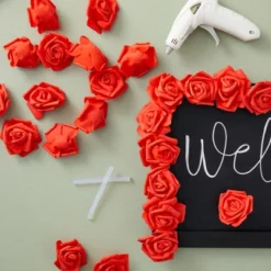 Juvale 100 Pack Red Foam Roses, 3 Inch Stemless Artificial Flowers For Crafts, Wall Decorations, Wedding Receptions, Faux Bouquets, Spring Decor -Juvale GUEST 5bebcdc2 53b2 4379 b023 1fbd9add6286