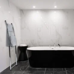 Juvale 59 Inch 4-Rung Wall Leaning Towel Rack, Holder & Stand, Blanket Ladder For Bathroom Decor, Oval Tube Chrome Metal -Juvale GUEST 5c4a7f06 eb2d 4e05 a371 9e3778a3107c