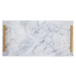Rectangle Marble Serving Tray, Jewelry Trinket Tray, Perfume Tray, Bathroom Toilet Vanity Tray With Handle (White 15"x7.5"x0.4") 13 Rectangle Marble Serving Tray, Jewelry Trinket Tray, Perfume Tray, Bathroom Toilet Vanity Tray With Handle (White 15"x7.5"x0.4") -Juvale GUEST 5c79fca7 9557 4135 9a00 25f6a0850d99