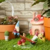 Juvale 7 Piece Set Mini Garden Gnome Fairy Village House Statue Set, Whimsical Home Décor