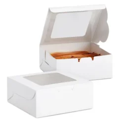Juvale 50 Pack 6x6 Bakery Boxes With Window For Desserts, Treat Containers For Cupcakes, Pastries, Cookies (White) -Juvale GUEST 5e4be660 074e 4370 86ca 6fcbf16b5a17