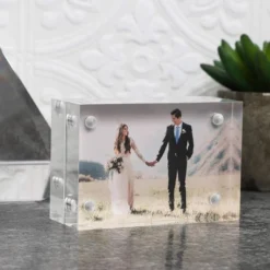 2-Pack Magnetic Acrylic Plastic Picture Photo Frames Holder 2x3 Crystal Clear For Tabletop Desktop -Juvale GUEST 5ee5a2e5 4c31 404b aaf2 3afc695e740d