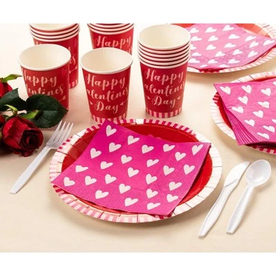 Juvale 80 Pack Happy Valentine's Day Disposable Paper Plates, Party Supplies, 9 In 2 Juvale 80 Pack Happy Valentine's Day Disposable Paper Plates, Party Supplies, 9 In - Image 2