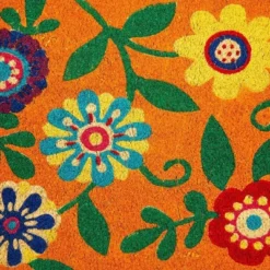 Juvale Natural Coir Floral Spring Door Mat For Front Door Entry, Outdoor Welcome Non-Slip Rug, 17 X 30 In -Juvale GUEST 5fd0507e 8816 4a2e 80da a09c9abb3f9a