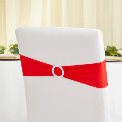 Juvale Red Chair Sashes With Silver Buckles For Wedding Reception, Baby Shower, Birthday Party, Fits 13.5- To 16.5-Inch Chair Backs (100 Pack) 2 Juvale Red Chair Sashes With Silver Buckles For Wedding Reception, Baby Shower, Birthday Party, Fits 13.5- To 16.5-Inch Chair Backs (100 Pack) - Image 2