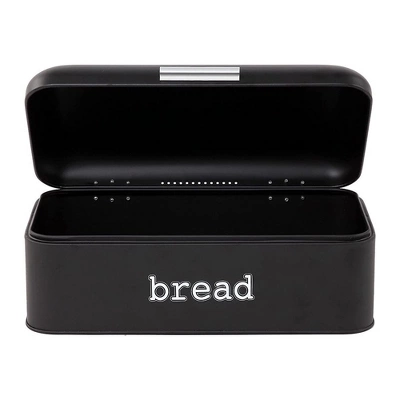 Juvale Stainless Steel Bread Box For Kitchen Countertop, Large Black Bin For 2 Loaves, English Muffins, 16.75x9x6.5 In 6 Juvale Stainless Steel Bread Box For Kitchen Countertop, Large Black Bin For 2 Loaves, English Muffins, 16.75x9x6.5 In - Image 6