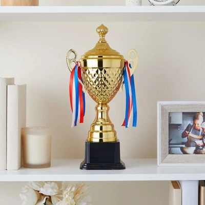 Juvale Large Graduation Party Trophy For Sports Tournaments, Competitions, Awards, Gold, 15.2 X 7.5 X 3.7 In 1 Juvale Large Graduation Party Trophy For Sports Tournaments, Competitions, Awards, Gold, 15.2 X 7.5 X 3.7 In