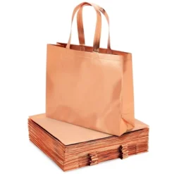 Juvale 24 Pack Rose Gold Holographic Large Grocery Tote Bag With Handles For Boutique, Small Business, 13.8 X 11.8 X 4.72 Inches -Juvale GUEST 641525ce 4cac 46d3 a155 1a2cf2d33793