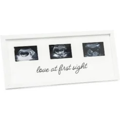 Wood Sonogram Picture Photo Frame For 3 Ultrasound Keepsake 2.5"x3.75" Photo Tabletop / Wall, White 17"x7.5"x0.5" -Juvale GUEST 650418ac 38d8 49fd 883a 1dd65af3fa1d
