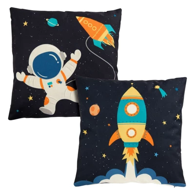 Juvale 4 Pack Spaceship Galaxy Theme Decorative Kids Throw Pillow Covers 18x18 In, 4 Designs 5 Juvale 4 Pack Spaceship Galaxy Theme Decorative Kids Throw Pillow Covers 18x18 In, 4 Designs - Image 5