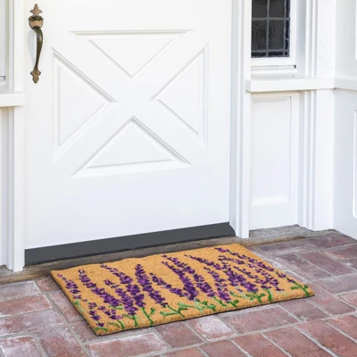 Juvale Floral Spring Coir Door Mat For Front Door, Entryway, 17x30 Lavender Flower Outdoor Welcome Mat For Garden, Garage, Patio, Home, Porch Decor 1 Juvale Floral Spring Coir Door Mat For Front Door, Entryway, 17x30 Lavender Flower Outdoor Welcome Mat For Garden, Garage, Patio, Home, Porch Decor