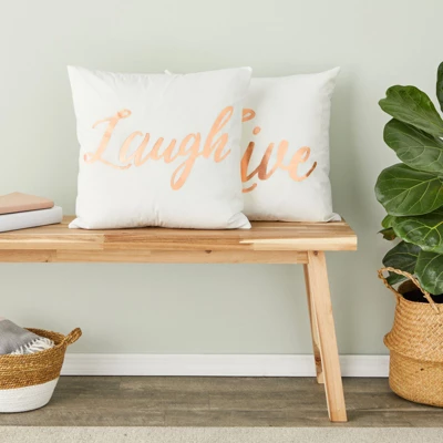 Juvale Set Of 4 Modern Throw Pillow Covers For Couches And Sofas, Home Decor, Live Laugh Love Dream, Rose Gold Prints, 17 X 17 In 2 Juvale Set Of 4 Modern Throw Pillow Covers For Couches And Sofas, Home Decor, Live Laugh Love Dream, Rose Gold Prints, 17 X 17 In - Image 2