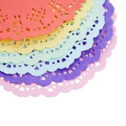 Juvale 600-Pack Mini 4.5" Round Paper Lace Doilies For Art Craft Party Table Decor, 6 Colors -Juvale GUEST 66964e06 155b 48f0 b068 e754bc73fd97