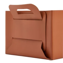 Juvale 2 Pack Faux Leather Foldable Storage Bins With Handles, Collapsible Baskets For Home Organization, Brown, 10 X 6.5 In -Juvale GUEST 68049816 4858 4b16 ac5c e605117b472a