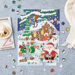 Blue Panda Christmas Jigsaw Puzzle, 300-Piece Large Holiday Winter Wonderland (20 X 27) In