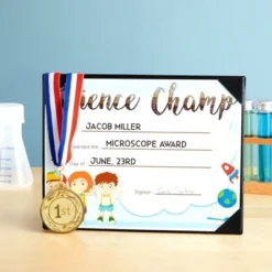 Juvale 6-Pack Gold Round Metal 1st Place Medals For All Ages, Participation Awards With 16 Inch Ribbon For Sports, Tournaments, Competitions, 2.5 In