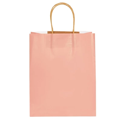 Juvale 15-Pack Of Pink Glossy Medium Paper Gift Bags With Handles 8x4x10 Inches For Wedding Receptions, Baby Showers, Birthday Party Favors 6 Juvale 15-Pack Of Pink Glossy Medium Paper Gift Bags With Handles 8x4x10 Inches For Wedding Receptions, Baby Showers, Birthday Party Favors - Image 6