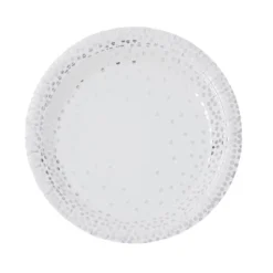 Juvale 48 Pack Metallic Silver Party Plates With Confetti Foil Polka Dots, 9 In 9 Juvale 48 Pack Metallic Silver Party Plates With Confetti Foil Polka Dots, 9 In -Juvale GUEST 74bf21a7 64f7 4f5d a83d 7c72c025cc72