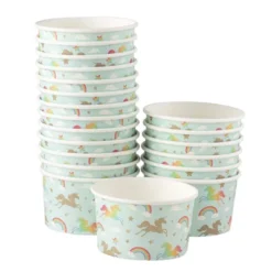 Juvale 100 Count Rainbow Unicorn Disposable Paper Ice Cream Sundae Cups Yogurt Dessert Bowls 8 Oz Party Supplies -Juvale GUEST 75431f17 569c 4685 9d9e 55cb2b568f7e