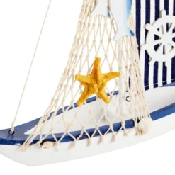 Juvale Wooden Sailing Boat Home Decor, Beach Nautical Design Sailboat With Ship's Wheel, 13 X 15 X 3 In 9 Juvale Wooden Sailing Boat Home Decor, Beach Nautical Design Sailboat With Ship's Wheel, 13 X 15 X 3 In -Juvale GUEST 7697ea67 9ac1 4f30 a0f0 67e8ec06f357
