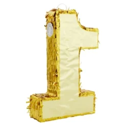 Juvale Number 1 Gold Pinata For Anniversary, Centerpieces For First Birthday Decorations, 16 X 3 X 10 In -Juvale GUEST 794bfa35 ca8a 4e50 8ecf 1464b0623e7c