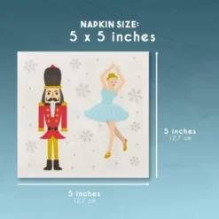 Juvale 100-Pack Nutcracker Princess Disposable Paper Cocktail Napkins, Christmas Holiday Party Supplies 11 Juvale 100-Pack Nutcracker Princess Disposable Paper Cocktail Napkins, Christmas Holiday Party Supplies -Juvale GUEST 7c860dd2 8e56 4591 aafb 16ef0930c583