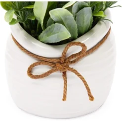 Juvale Artificial Flowers, Fake Faux Plants With Small White Vase For Indoor Room Spring Home Decor, 3.5 X 6 In -Juvale GUEST 7f214440 48cb 4da8 bd3a c14dda44de3e