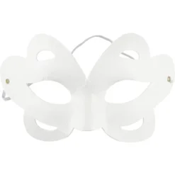 Juvale 12 Pack Blank DIY Paper Mask For Masquerade, Mardi Gras (6 Designs)