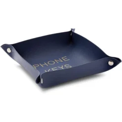 Juvale Leather Catchall Valet Decorative Tray For Phone, Keys, Wallet (Navy Blue, 6.9 X 2.2 In) -Juvale GUEST 80efe062 2f86 4652 b493 78a5e99ebe56