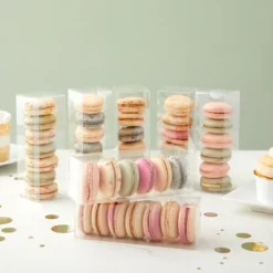 Juvale 50-Pack 2x2x6 Clear Boxes - Plastic Gift Boxes For Macaron, Candy, Treats, Wedding, Baby Shower, Birthday Party, Retail