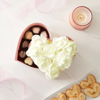 Juvale 100 Pack Ivory Artificial Rose Flower Heads, 3 Inch Stemless Flowers For Weddings, Bouquets, DIY Crafts 3 Juvale 100 Pack Ivory Artificial Rose Flower Heads, 3 Inch Stemless Flowers For Weddings, Bouquets, DIY Crafts - Image 3