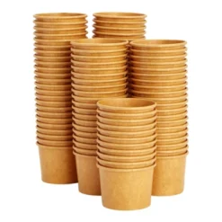 Juvale 100 Pack Disposable Paper Ice Cream Cups, Dessert Bowls For Sundae Bar, Frozen Yogurt (Brown, 5 Oz) -Juvale GUEST 82f57cea 7774 4642 8ac0 87a4bf37343f