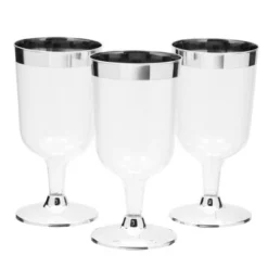 Juvale 50-Pack 7oz Disposable Plastic Wine Glass Set, Goblet Cups Party Supplies -Juvale GUEST 82fd2c5d 3575 4c45 a25e 39a0869360ff