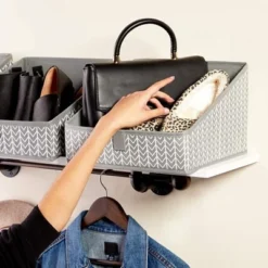 Juvale 3 Pack Non Woven Baskets, Closet Organization Bins For Home Storage (Grey, 11.4 X 11.4 X 7.9 In)