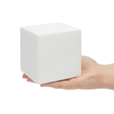 Juvale 6 Pack 4 Inch Foam Cube Squares For DIY Crafts, White Polystyrene Blocks For Arts Supplies, 4x4x4 Inches 3 Juvale 6 Pack 4 Inch Foam Cube Squares For DIY Crafts, White Polystyrene Blocks For Arts Supplies, 4x4x4 Inches - Image 3