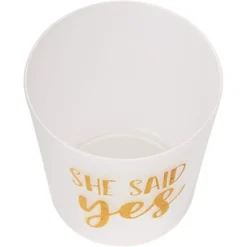 Juvale 15 Pack "She Said Yes" Disposable White Plastic Party Shot Glasses 3.7oz Bachelorette Party Supplies -Juvale GUEST 8549ed4a 60a5 4da5 aad3 e059601164be
