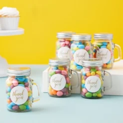 Juvale 24 Pack Small Mason Jar Shot Glasses Cup Mugs 4-Ounce With Metal Lid For Spices, Honey, Jam, Baby Food & Party Favors, Clear