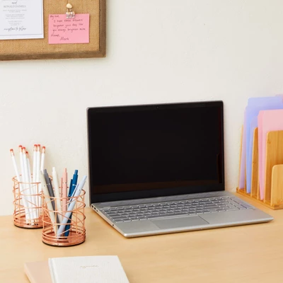Juvale 2 Pack Rose Gold Pen Holder, Metal Wire Pink Pencil Holder For Desk, Office And School Supplies, Makeup Brush Organizer For Vanity, 3.6 X 4 In 1 Juvale 2 Pack Rose Gold Pen Holder, Metal Wire Pink Pencil Holder For Desk, Office And School Supplies, Makeup Brush Organizer For Vanity, 3.6 X 4 In