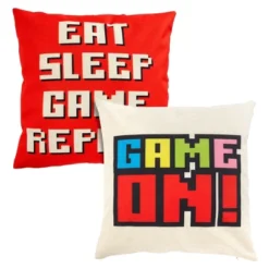 Juvale 4 Pack Gaming Kids Decorative Throw Pillow Covers 18x18 In, 4 Designs -Juvale GUEST 89b4bdfb d640 4180 92e6 7c1de913bb44
