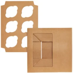 Juvale 24 Pack 6 Count Cupcake Boxes With Windows, To Go Containers For Bakery, Desserts, Muffins (Kraft Paper, 3.7x4.2x3.7 In) -Juvale GUEST 89fb8780 c437 40c6 a22d e5dd4bf6dd12