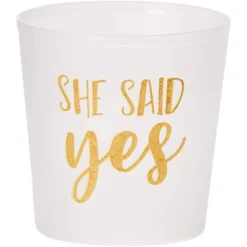 Juvale 15 Pack "She Said Yes" Disposable White Plastic Party Shot Glasses 3.7oz Bachelorette Party Supplies -Juvale GUEST 8ac26f95 3f5d 4614 82eb 3f9e33c0e005