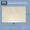 Juvale 100 Pack Square Unbleached Parchment Paper Sheets For Baking, Brown, 16" X 24"