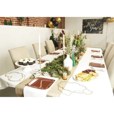 Juvale 48-Pack Metallic Rose Gold Foil Disposable Square Paper Plates Party Supplies 9 X 9 In 1 Juvale 48-Pack Metallic Rose Gold Foil Disposable Square Paper Plates Party Supplies 9 X 9 In