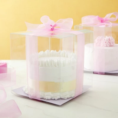 Juvale 30-Pack Clear Gift Boxes - 6x6x6 In Square Plastic Transparent Boxes For Cakes, Wedding, Baby Shower, Birthday Party 2 Juvale 30-Pack Clear Gift Boxes - 6x6x6 In Square Plastic Transparent Boxes For Cakes, Wedding, Baby Shower, Birthday Party - Image 2