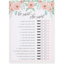 Juvale Set Of 5 Pink Vintage-Design Floral Theme Bridal Shower Games For 50 Guests, Engagement Party, Bridal Shower, Bachelorette Games, 5x7 In -Juvale GUEST 8fa851f5 9538 48ae 8fc3 5064cb010d2b