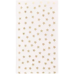 Blue Panda 50 Pack White And Gold Dinner Napkins, Disposable With Gold Foil Stars For Birthday Party, Wedding, 3 Ply, 4 X 8 In -Juvale GUEST 9187002e a6ae 4bff 8630 fb7e3d5dba10