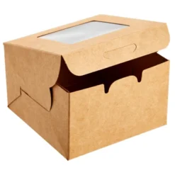 Juvale 25 Pack Mini Individual Cake Boxes With Display Window For Bakesale, Cupcakes, Donuts, Kraft Paper Material, 4 X 4 X 2.5 In -Juvale GUEST 9188fcfc 86bc 4beb afc2 d54b91269f98