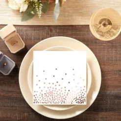 Blue Panda 50 Pack Rose Gold Foil Confetti Disposable Luncheon Paper Napkins For Birthday, Wedding Party Decorations Supplies, 6.5 In 10 Blue Panda 50 Pack Rose Gold Foil Confetti Disposable Luncheon Paper Napkins For Birthday, Wedding Party Decorations Supplies, 6.5 In -Juvale GUEST 919ed45d e2d4 40d5 a83f 442fd1df9cd9