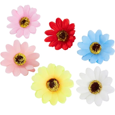 Juvale 60 Pack Artificial Daisy Flowers Heads, 2-Inch Colorful Fake Flowers, Bulk, For Crafts, Wedding Decorations, 6 Colors 7 Juvale 60 Pack Artificial Daisy Flowers Heads, 2-Inch Colorful Fake Flowers, Bulk, For Crafts, Wedding Decorations, 6 Colors - Image 7