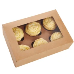 Juvale 24 Pack 6 Count Cupcake Boxes With Windows, To Go Containers For Bakery, Desserts, Muffins (Kraft Paper, 3.7x4.2x3.7 In) -Juvale GUEST 93b88392 5ce0 49dc 9650 34c9bf356155